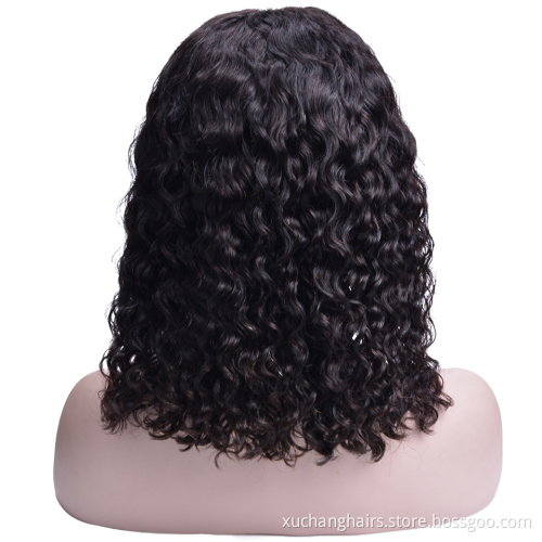 Wholesale Low Price Raw Human Hair Wigs Drop Shipping Brazilian Water Wavy Bob Wigs For Black Women